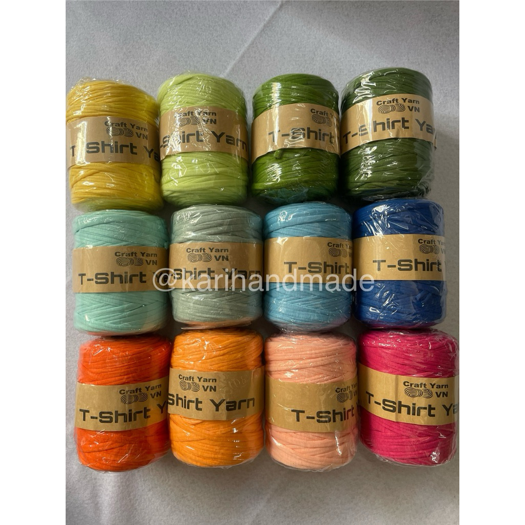 Sợi vải sợi T shirt trơn 250g +-25g craft yarn Việt Nam