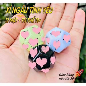 Xúc xắc xí ngầu Tình Yêu 12 mặt Tư Thế 18 giúp cặp đôi hâm nóng cuộc yêu - Couple Game