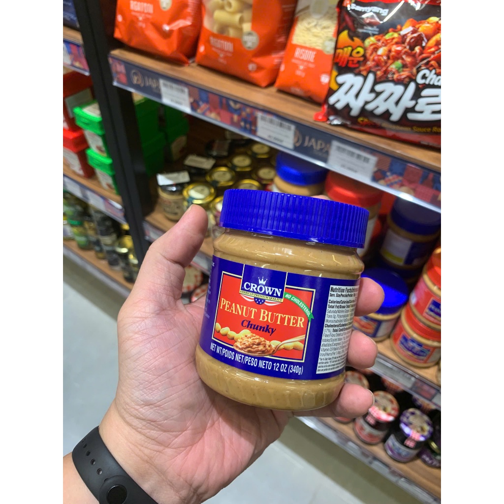 Bơ Đậu Phộng Crown 340g Úc — Vị Smooth Creamy Chunky Phết Bánh Mì Sandwich — JAPAUS GOURMET