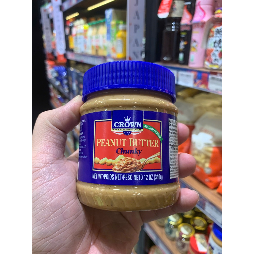Bơ Đậu Phộng Crown 340g Úc — Vị Smooth Creamy Chunky Phết Bánh Mì Sandwich — JAPAUS GOURMET