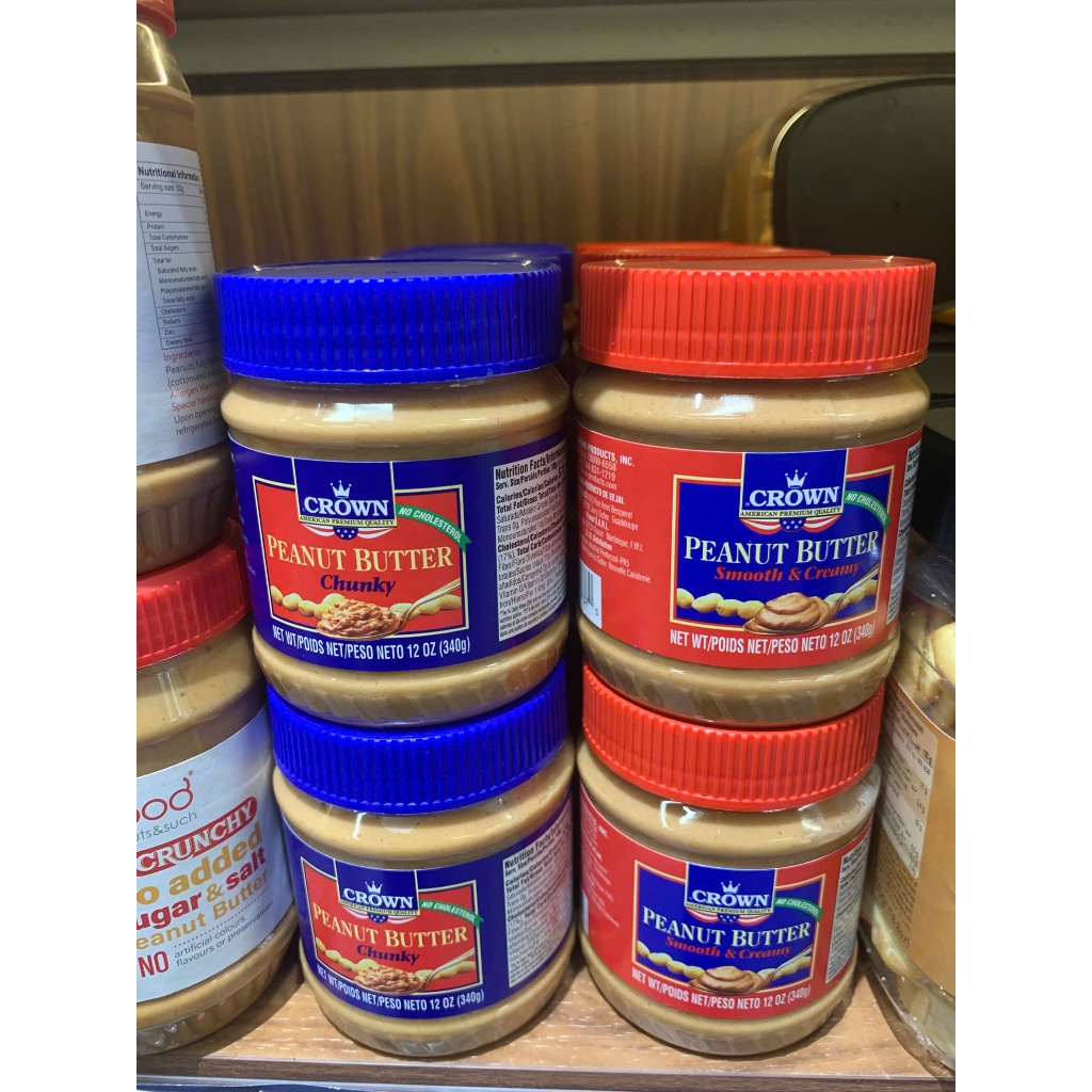Bơ Đậu Phộng Crown 340g Úc — Vị Smooth Creamy Chunky Phết Bánh Mì Sandwich — JAPAUS GOURMET