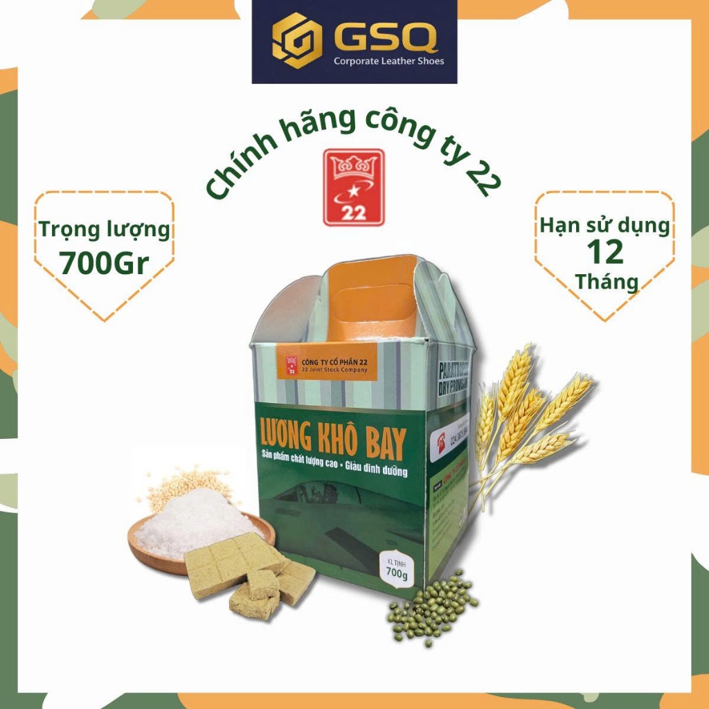Lương Khô Bay Hộp 700g Lương Khô QĐ Thơm Ngon Dinh Dưỡng
