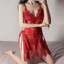 Váy ngủ ren hở lưng xả tà dây rút siêu quyến rũ 8157