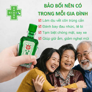 Dầu gió xanh Thiên Thảo thần dược của mọi nhà. Giúp dịu nhanh đau nhức, buồn nôn, cảm lạnh, say tàu xe (Chai 12ml)