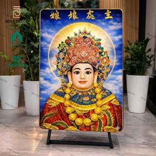 Tranh Tráng gương Bà Chúa Xứ Châu Đốc 5d siêu bóng treo tường để bàn