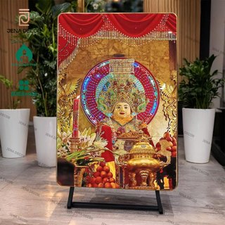 Tranh Tráng gương Bà Chúa Xứ Châu Đốc 5d siêu bóng treo tường để bàn