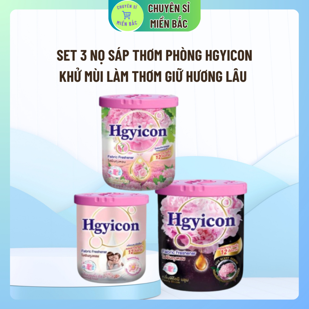 SET 3 NỌ Sáp Thơm Phòng Hgyicon, Khử mùi làm thơm giữ hương lâu cho phòng khách, phòng ngủ, tủ quần áo