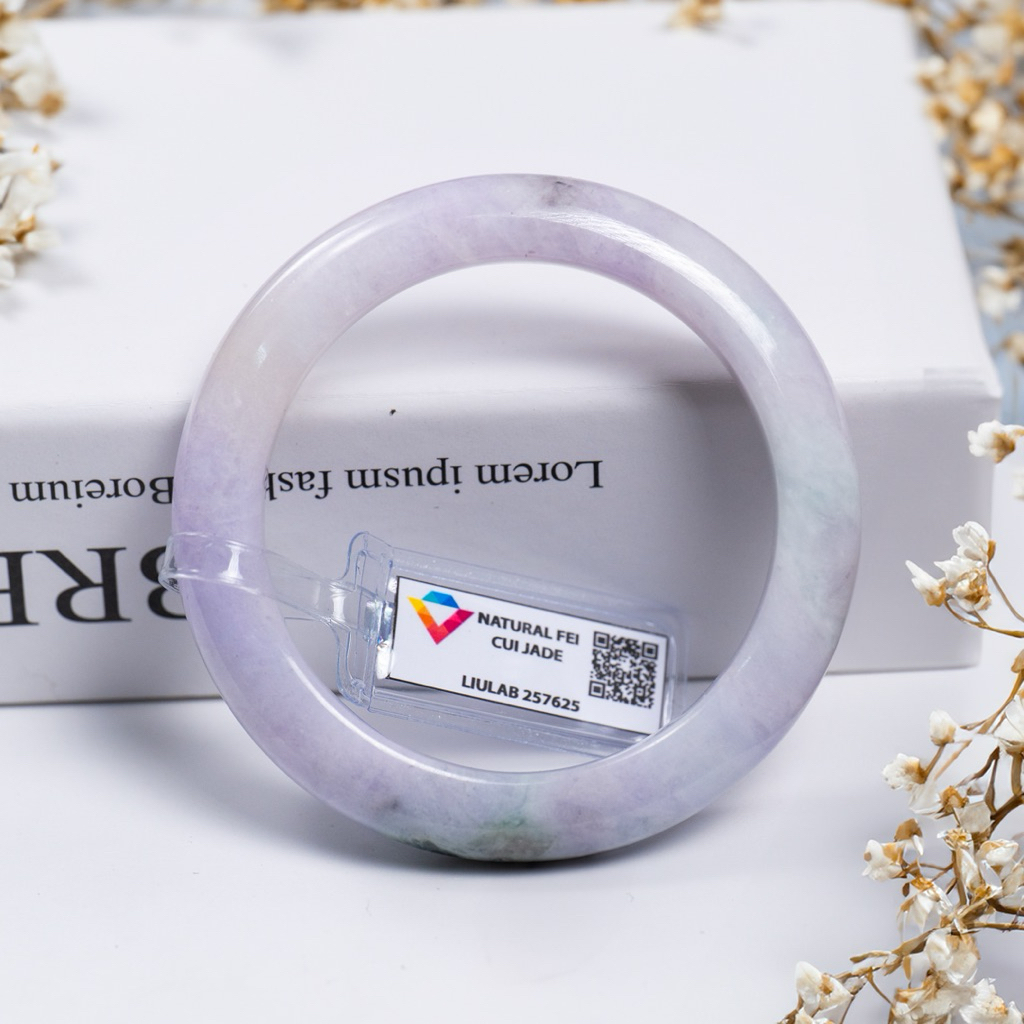 Vòng Cẩm Thạch Type A Tím Tử La Lan Kèm Kiểm Định Mã 311-316 - Ngọc Trai Trường Thịnh