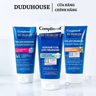 (Hàng Công TY) Sữa Rửa Mặt Compliment Làm Sạch Sâu, Hỗ Trợ Giảm Mụn Gel No Problem 200ml Duduhouse