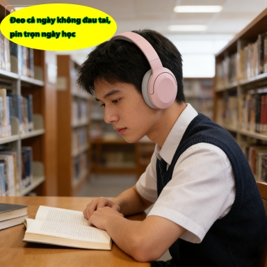 Tai Nghe Bluetooth Chụp Tai Không Dây｜Có Dây AUX｜Chống Ồn｜Pin Lâu｜Học Tập, Giải Trí