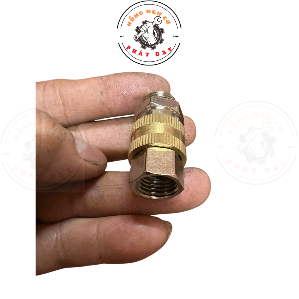Ốc Xoay_Khớp nối xoay chống xoắn dây hàng ĐÀI LOAN, ren 14mm, tháo rời được, bằng đồng inox, êm bền