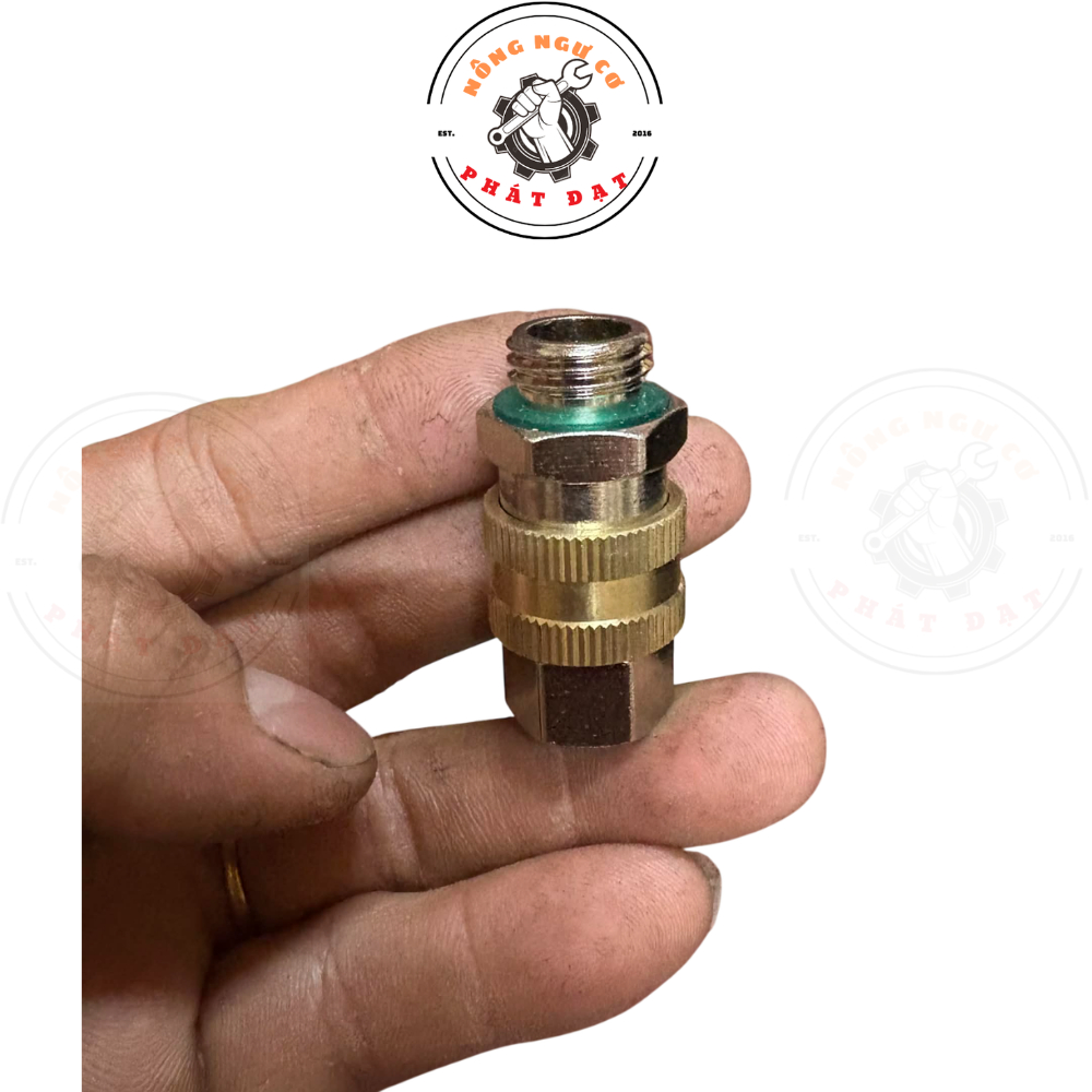 Ốc Xoay_Khớp nối xoay chống xoắn dây hàng ĐÀI LOAN, ren 14mm, tháo rời được, bằng đồng inox, êm bền