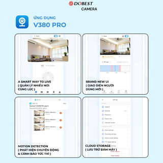 Camera Wifi Ngoài Trời DOBEST SC11-L IP67 Xoay 360 Đàm Thoại 2 Chiều Nhận Diện Chuyển Động