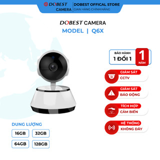 Camera Wifi Trong Nhà DOBEST Q6X Full HD Đàm Thoại 2 Chiều Camera Để Bàn Quan Sát 360