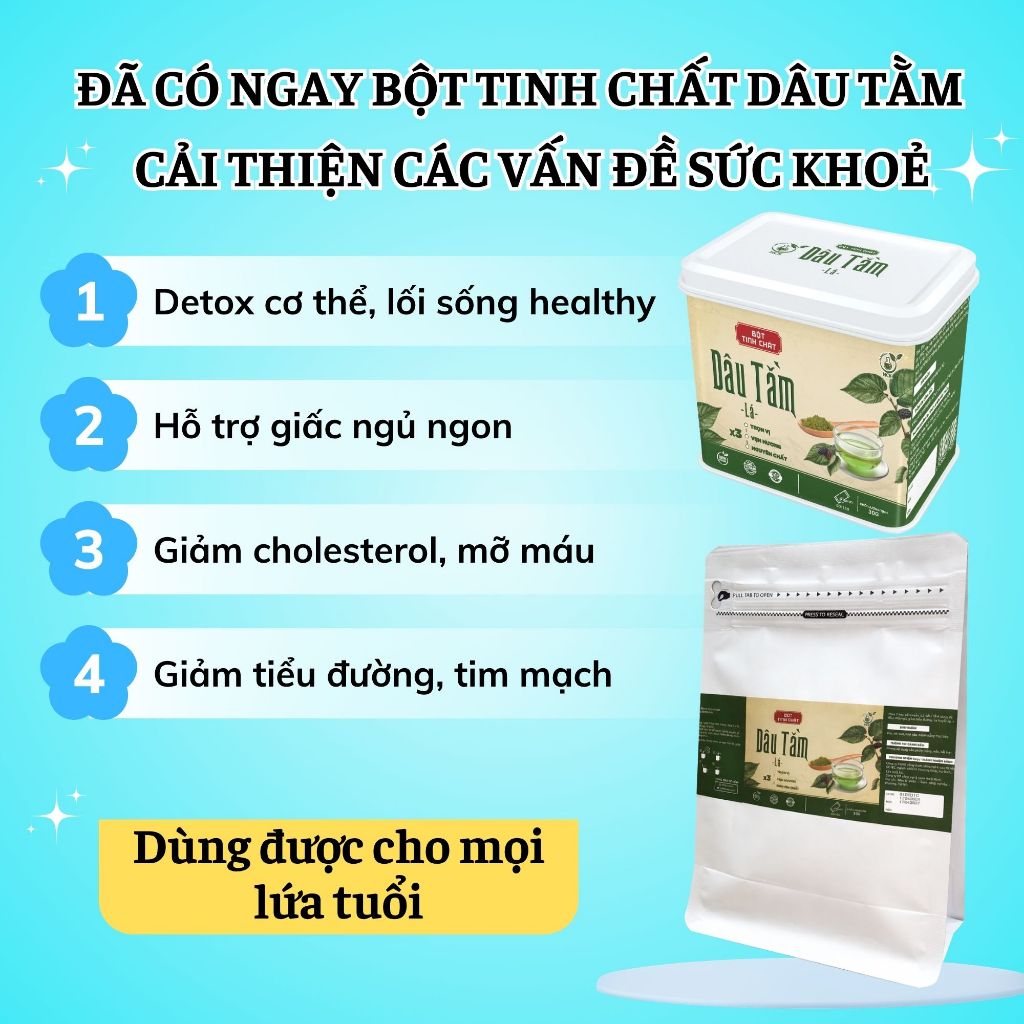 Bột Tinh Chất Dâu Tằm NCK - Bồi Bổ Cơ Thể, Giải Nhiệt, Đau Đầu, Mất Ngủ (30g)