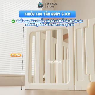 Quây Cũi Nhựa Cho Bé Pakey BabyHome, Quây Cũi Đa Năng Chuyển Đổi Linh Hoạt Thành Kệ Để Đồ, Nhựa Nguyên Sinh An Toàn NC02