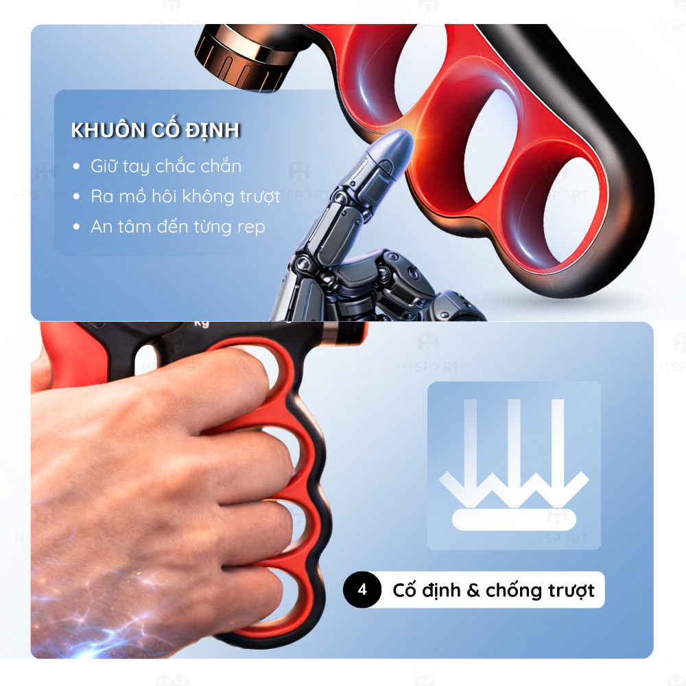 Kìm Bóp Tay 100KG  4 Lỗ, Dụng Cụ Tập Cơ Tay Điều Chỉnh Lực 5 - 100kg Có Bộ Đếm Số Cơ, Đếm Số Điện Tử