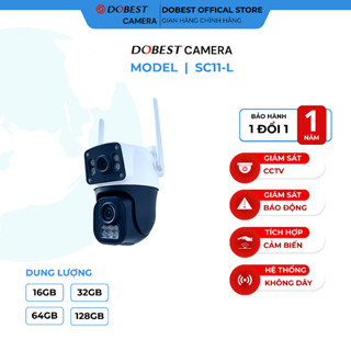 Camera Wifi Ngoài Trời DOBEST SC11-L IP67 Xoay 360 Đàm Thoại 2 Chiều Nhận Diện Chuyển Động