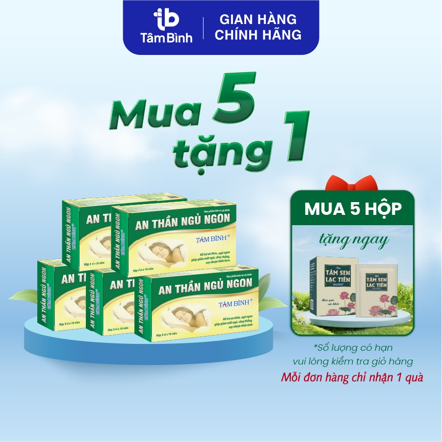 [Combo 5] An thần ngủ ngon Tâm Bình (hộp 30v)  - Bớt lo âu, ngủ sâu sảng khoái