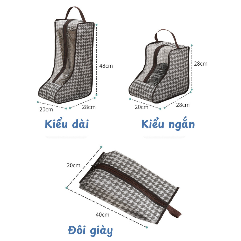 Túi Đựng Giày Boots PVC Trong Suốt – Túi Đựng Bốt Cao Bốt Thấp Chống Bụi Chống Ẩm, Giữ Form Giày Gọn Gàng TitiHome