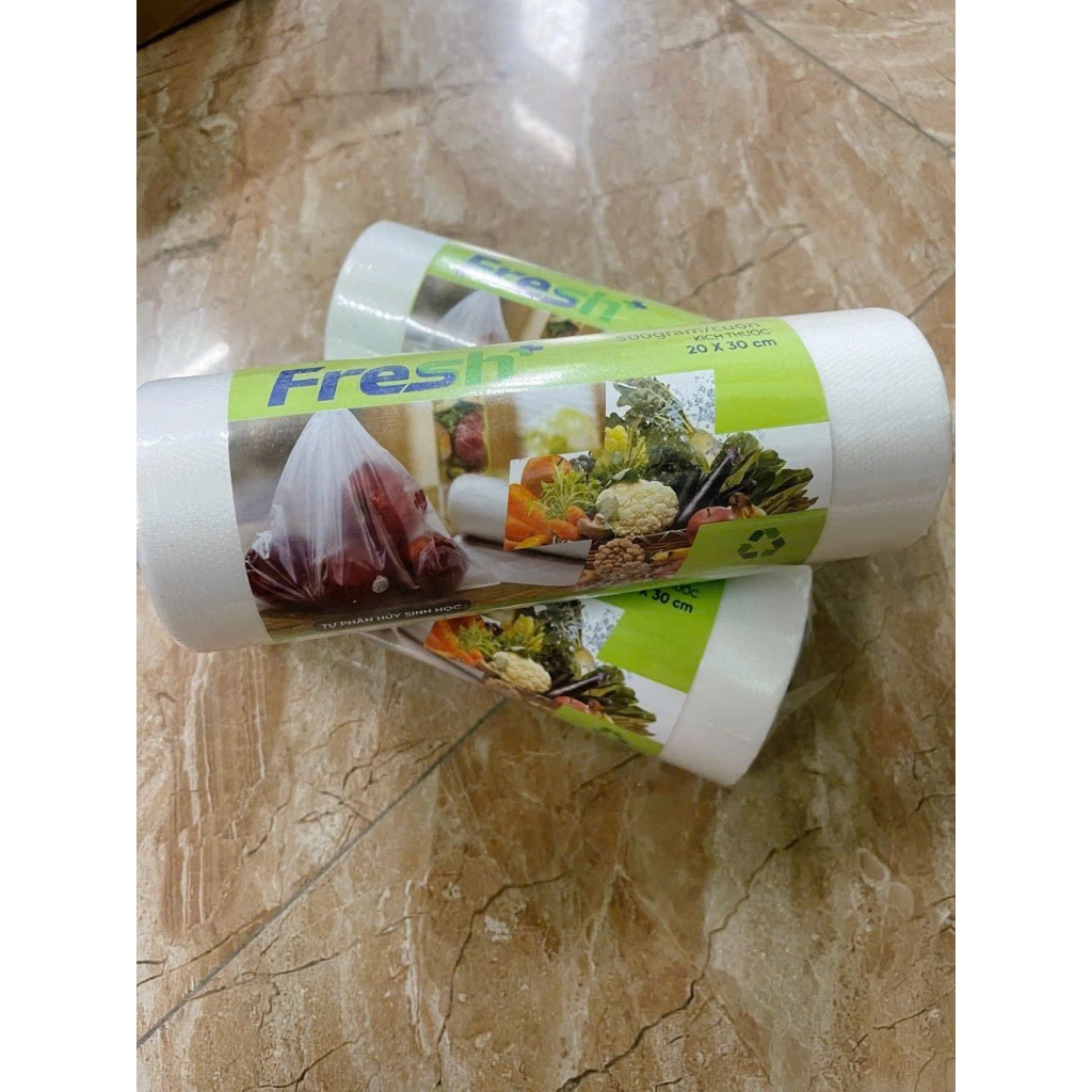 Túi đựng thực phẩm 500g/cuộn – Túi sinh học, thân thiện – Dùng bảo quản đồ ăn. Nhiều Kích Cỡ - Hàng Chính Hãng Có VAT