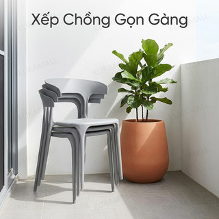 Ghế Ăn Nhựa Có Thể Xếp Chồng Lên Nhau Dễ Dàng Vệ Sinh, Thích Hợp Cho Nhà Hàng, Sân Bãi.