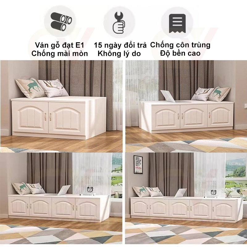 CONOCO Tủ lưu trữ đa năng có cánh 60-180cm, gỗ chuẩn E1 chống ẩm mốc, kệ tivi/tủ giày