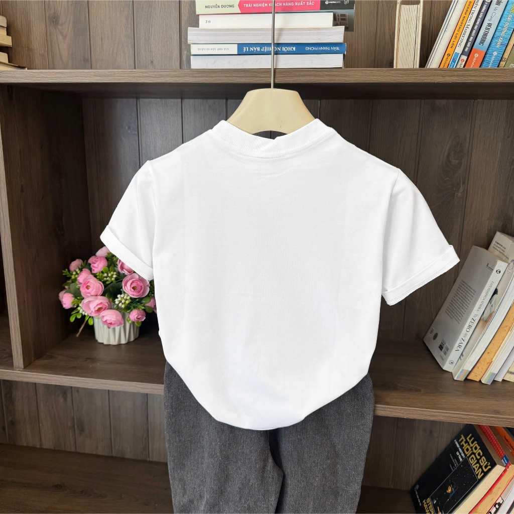Áo Thun Trẻ Em Mirage Bọt Biển Đáng Yêu, Chất 100% Cotton Cao Cấp, Có Kèm Hình Thật.