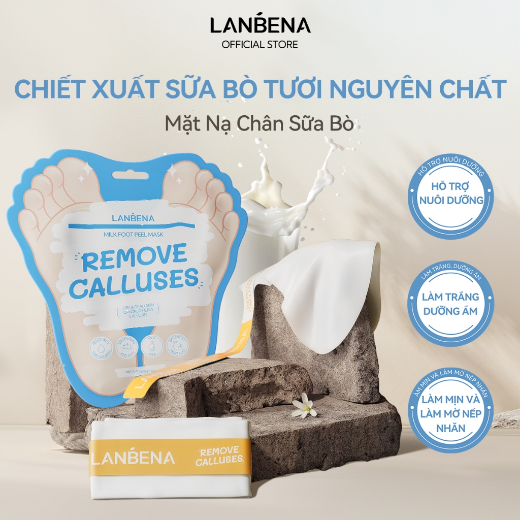 LANBENA MẶT NẠ CHÂN (40g) - GIÚP LỘT BONG DA CHẾT + MỜ VẾT CHAI SẠN​​  ​​DA GÀ BÓC CHỈ SAU 1 LẦN! FREESHIP TOÀN QUỐC Ski