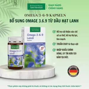 OMEGA LEINÖL 369 bổ sung Omega 3-6-9 từ dầu hạt lanh hỗ trợ chuyển hoá chất béo 90 viên
