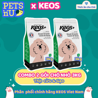 [PP CHÍNH HÃNG] [TIẾT KIỆM] COMBO 2 Hạt Keos+ cho Chó Size Nhỏ, Vị Thịt Cừu & Gạo (3kg) – KM SỐC! LÊN ĐƠN LÀ CÓ Q