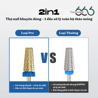 Đầu Mài Thép Carbide VÀNG Thông Số XC C M F XF XXF – Đầu Mài Phá Gel, Đầu Mài 3in1 Chuyên Nghiệp Thegioinail666