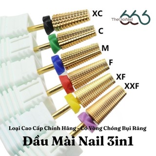 Đầu Mài Thép Carbide VÀNG Thông Số XC C M F XF XXF – Đầu Mài Phá Gel, Đầu Mài 3in1 Chuyên Nghiệp Thegioinail666