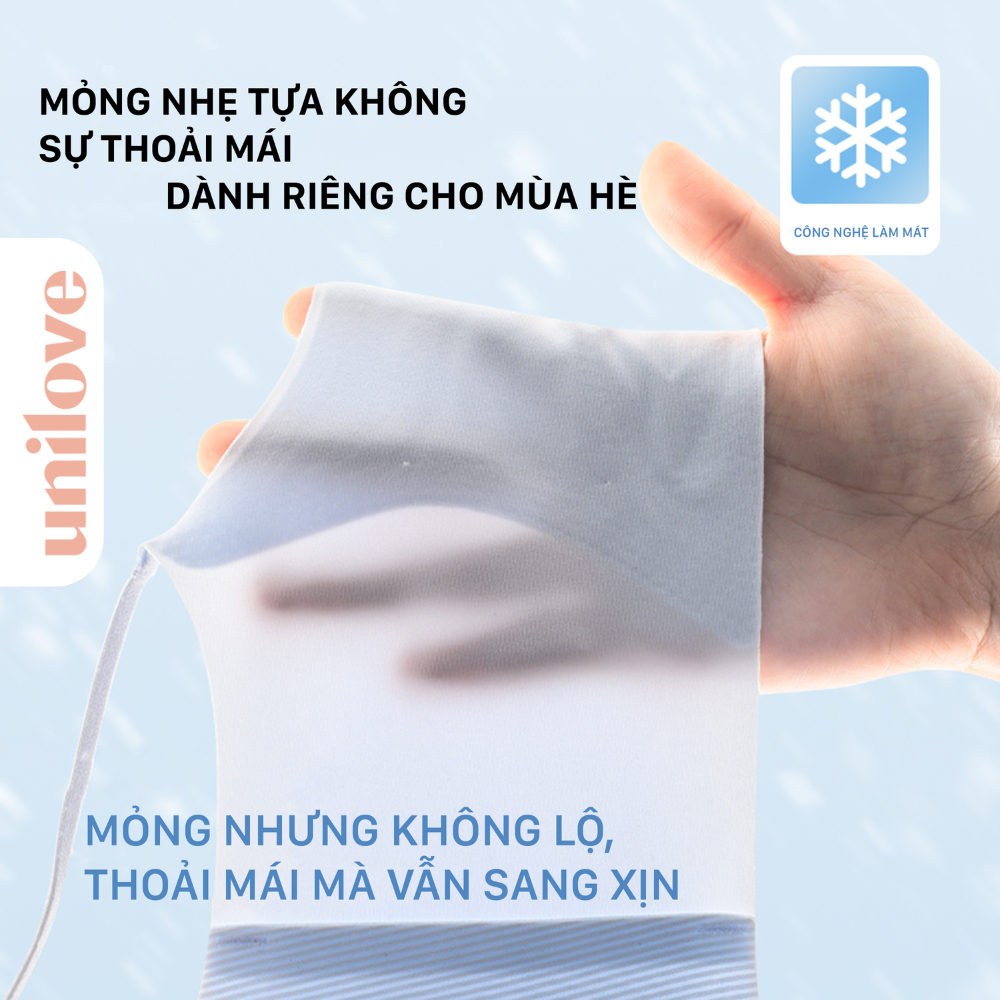 Bra Áo Lót Su Sợi Bạc Hà Mát Lạnh Unilove Không Mắc Cài & Gọng Dây Mảnh Kim Tuyến Mút Mỏng Hè 6338