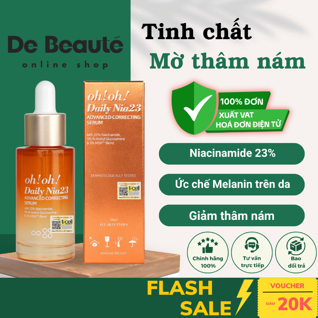 [HÀNG CÔNG TY] Serum Dưỡng Sáng, Giảm Thâm Nám oh!oh! Daily Nia23 Advanced Correcting Serum 30ml