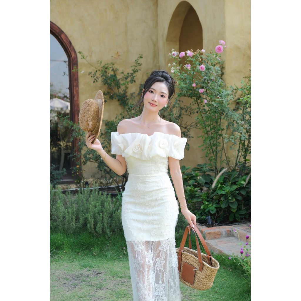 LASY Thời Trang Nữ| Đầm Váy Đi Tiệc Trễ Vai Dáng Đuôi Cá