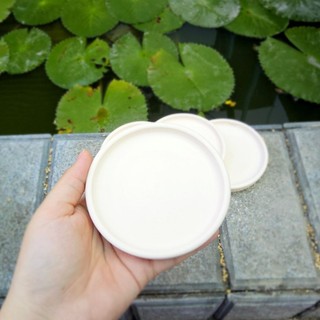 ​✨ Dĩa Lót Chậu Đất Nung Trắng Cao Cấp [Size 9cm] - Decor Sang Trọng - MẦM NẮNG GARDEN ✨
