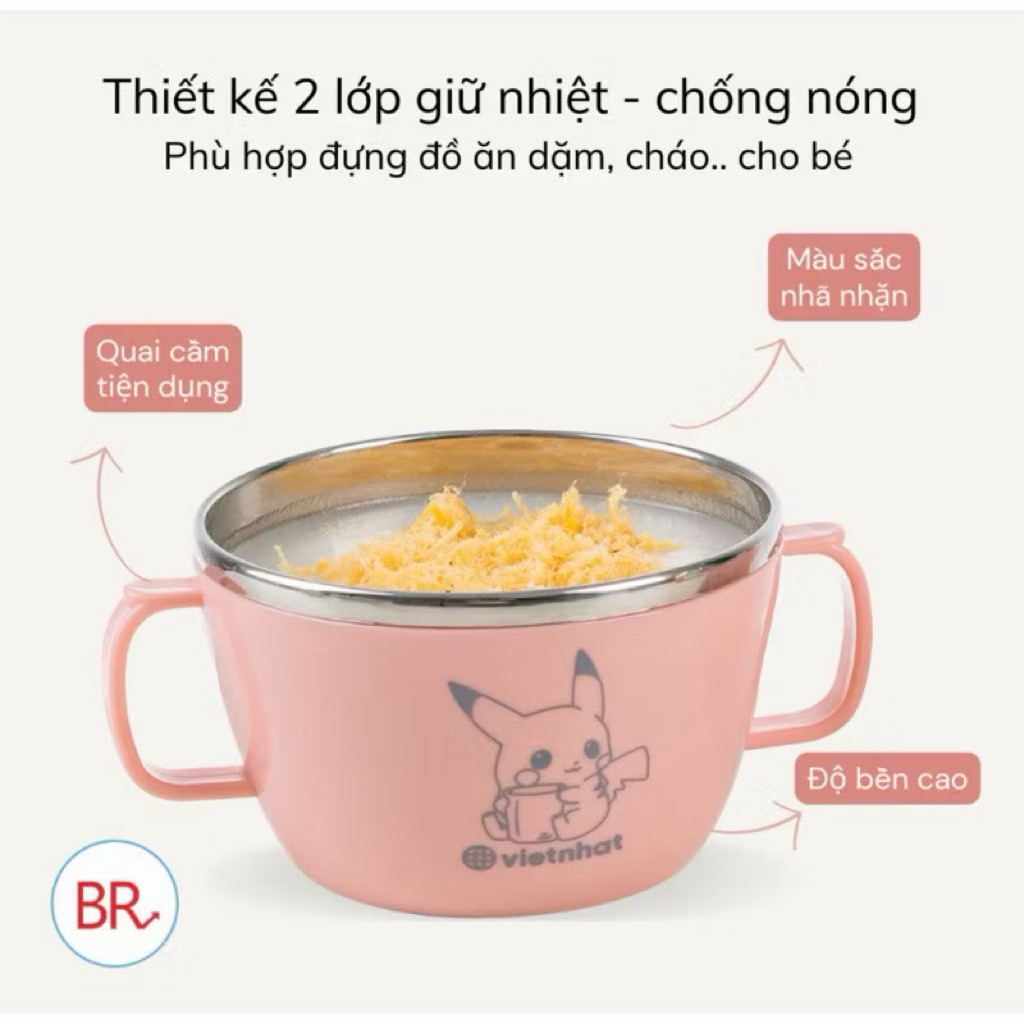 ( Giảm giá 40%) Cốc uống nước 2 lớp, Cốc 2 lớp cách nhiệt, Cốc Inox bọc nhựa, Cốc có tay cầm dễ thương- VIỆT NHẬ