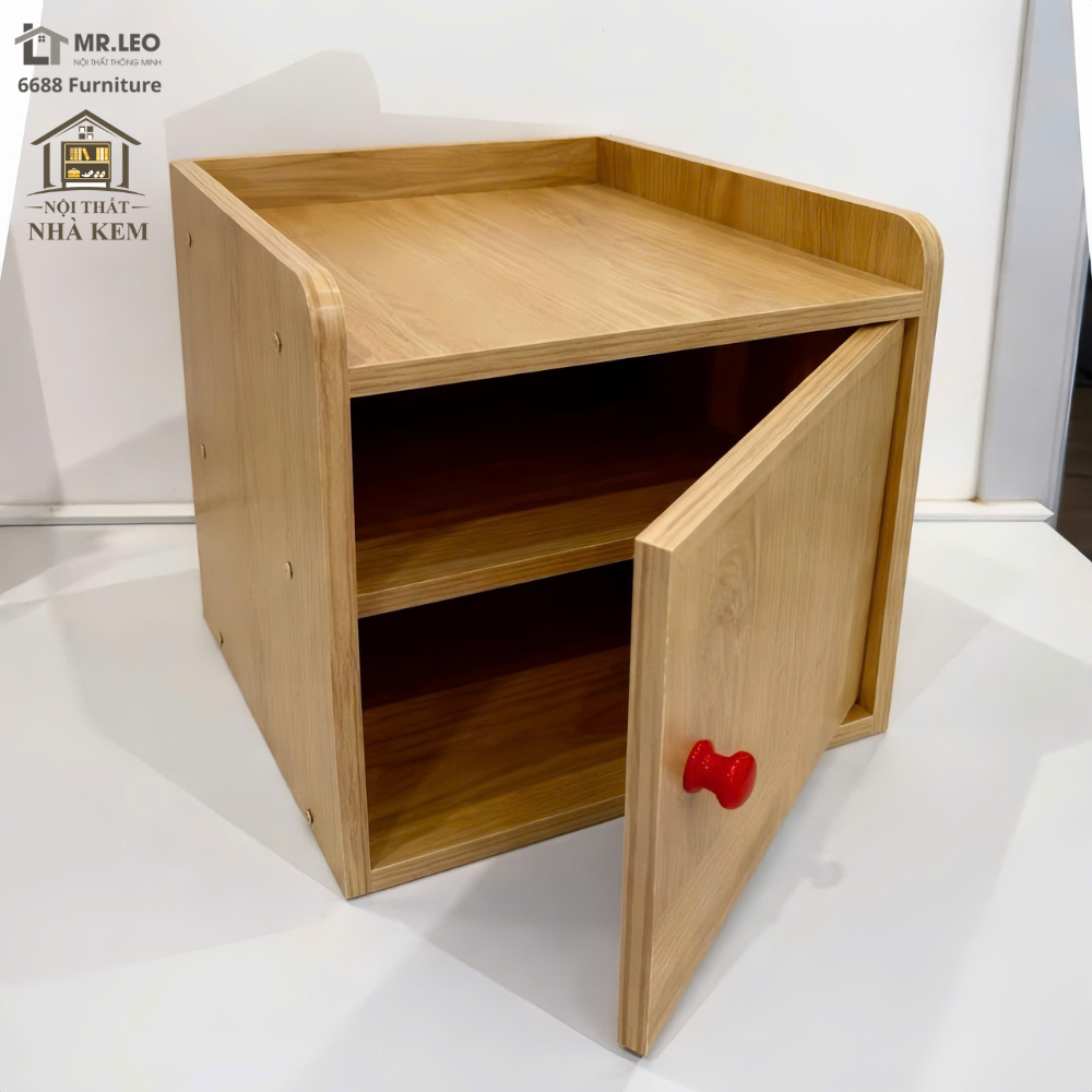 Hộc Tủ Để Đồ Gỗ MDF 30x30x30cm Có Cánh – Tủ Đựng Đồ Bàn Học, Bàn Làm Việc Gọn Gàng Đa Năng