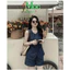 DX_ Set bộ đùi, set Jean nữ, mặc hè, set áo gile không tay nút gài mix quần short Chất Jean cứng
