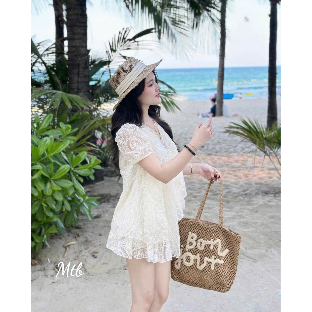 Set Áo Sơ Mi Kiểu Nữ Vải Đũi Xước Mềm Mịn Ít Nhăn Form Rộng, Áo Sơ Mi Đũi Hàn Quốc Đi Chơi Biển