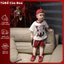 Bộ Bé Trai Áo Thun In Họa Tiết+Quần Short Đỏ, Set Đồ Bé Trai Sang Chảnh 8-18kg,Bộ Bé Trai Mùa Hè A32