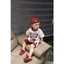 Bộ Bé Trai Áo Thun In Họa Tiết+Quần Short Đỏ, Set Đồ Bé Trai Sang Chảnh 8-18kg,Bộ Bé Trai Mùa Hè A32