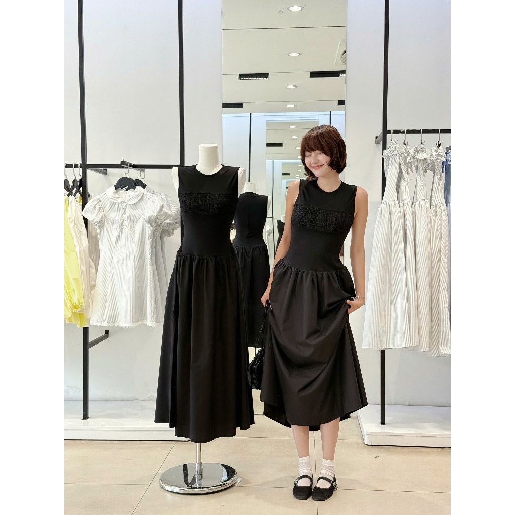 Đầm Nữ BOREYS DRESS Form Dài Sát Nách Cá Tính SECODEE