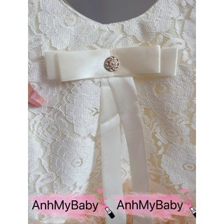 ĐẦM REN BỒNG BỀNH ĐÍNH NƠ NHẸ NHÀNG - SANG CHẢNH CHO BÉ 7-15KG | ANHMYBABY