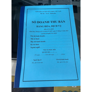 SỔ THEO DÕI DOANH THU BÁN HÀNG HOÁ, DỊCH VỤ S1a - HKD