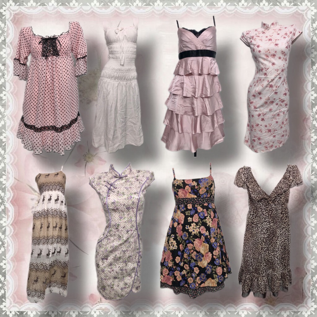 Đầm 2hand siêu phẩm mori Nhật ngắn dài soft girl coquette y2k xoè ôm ...