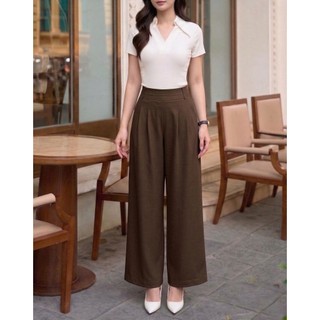 Quần Ống Rộng 𝐂𝐂𝐇𝐀𝐓 Dáng Suông Kiểu Passion Basic Chất Liệu Tuytsi Cao Cấp 16QDS2016ST