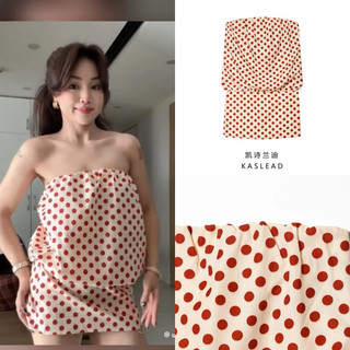 Đầm body cúp ngực chấm bi đỏ(Sẵn S,M)