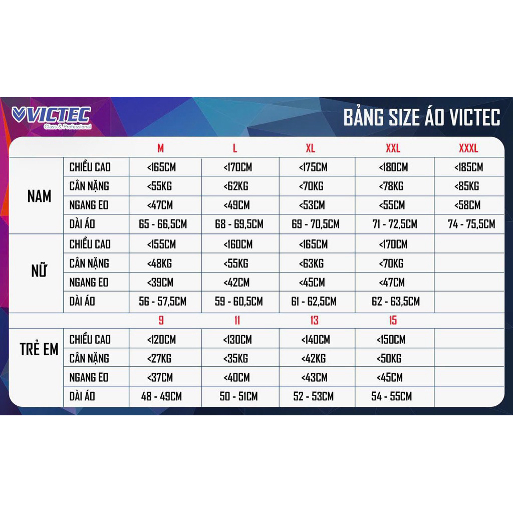 ÁO CẦU LÔNG NAM NỮ CỔ TRỤ VICTEC